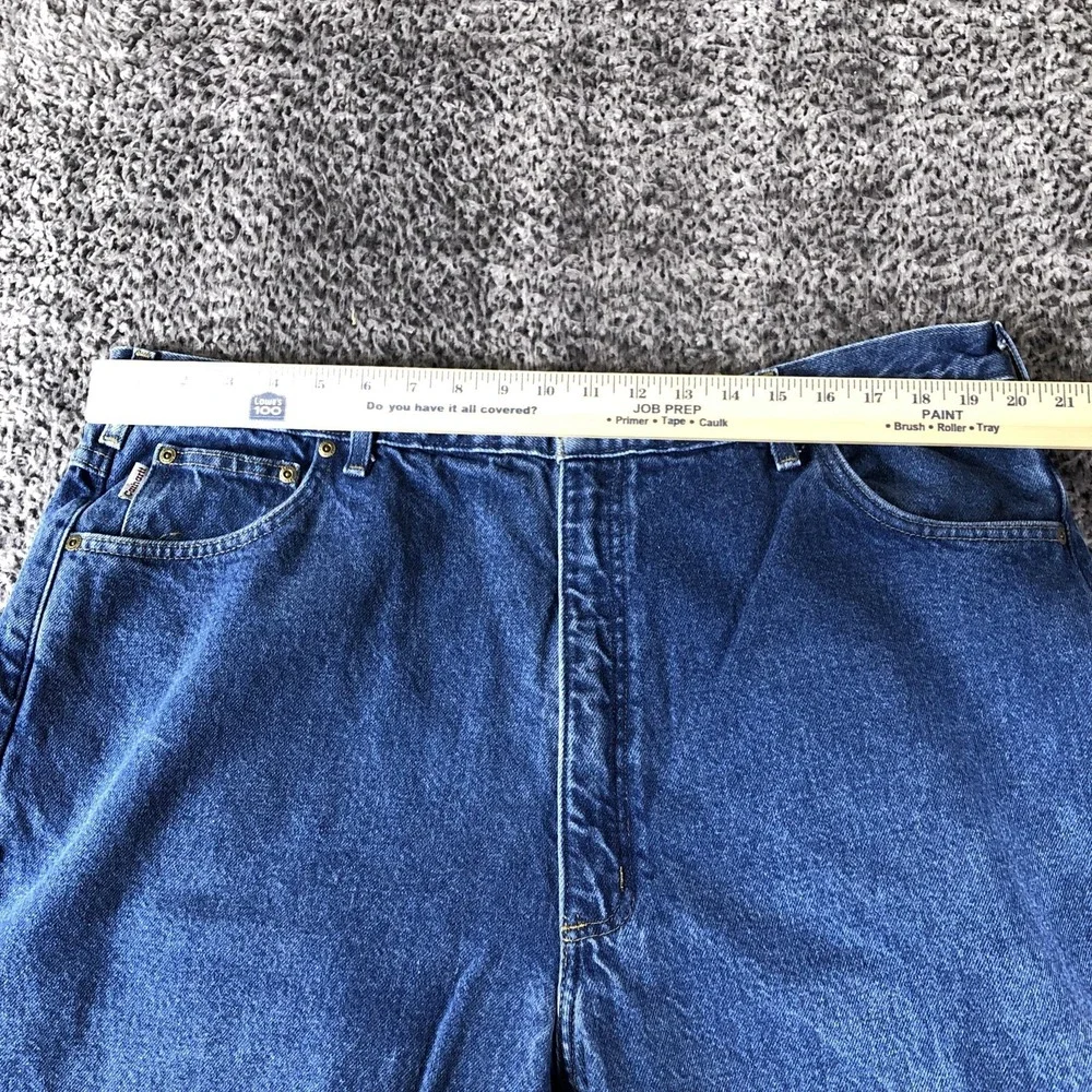 Carhartt B172 DST Jeans Mens 42x36 Blue Med Wash‎ Relaxed Flannel Lined Workwear